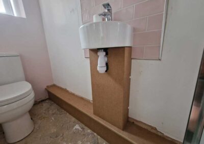 Boxing in around sink