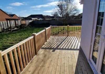 Garden Decking and rail for Suffolk home