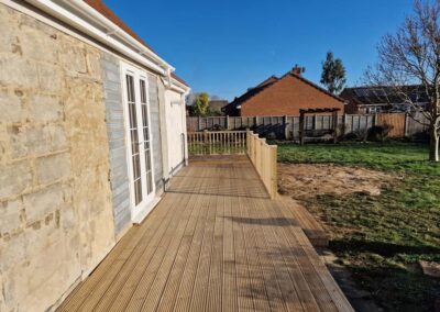 Decking around the house