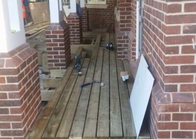 Decking being constructed at Great Cornard by Archer Carpentry