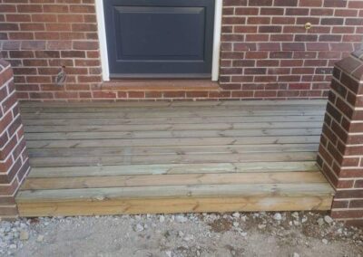 Decking entrance constructed by Archer Carpentry