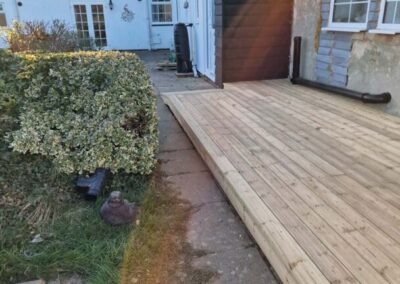 Decking with finished edging