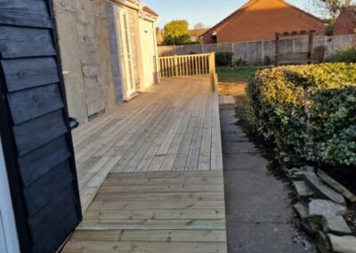 Decking with ramp by Archer Carpentry, Essex