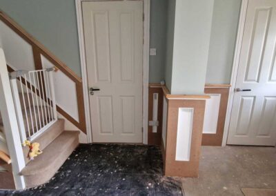 Hallway bespoke panelling Archer Carpentry