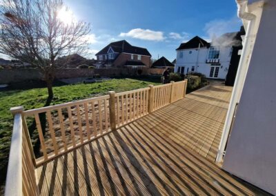 Large decking area