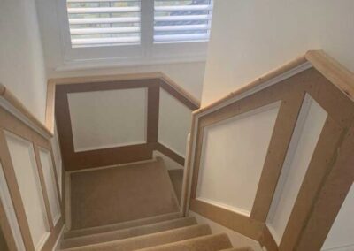 Stairs and landing bepoke panelling