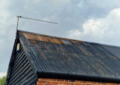 fire damage to roof