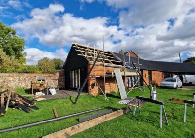 repair to fire damaged roof in Hawkedon