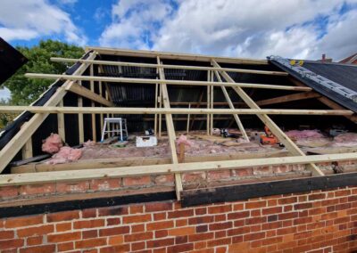 replacement insulation and trusses following fire damage